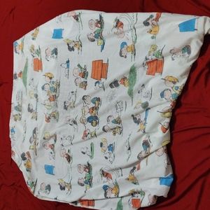 1971 Charlie brown snoopy peanuts twin fitted sheet